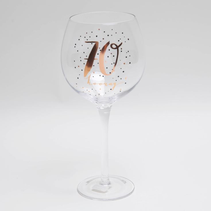 Luxe Birthday Gin Glass with Rose Gold Foil - 70 product image