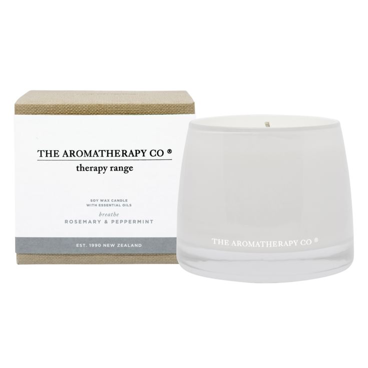260g Breathe Therapy Candle Rosemary & Peppermint The Gift Experience