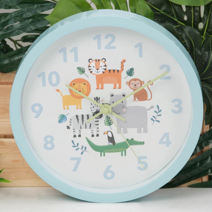 Jungle Baby Character Wall Clock - Blue product image