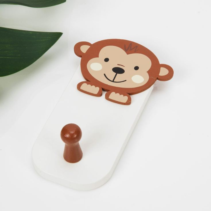 Jungle Baby Wooden Monkey Wall Hook product image
