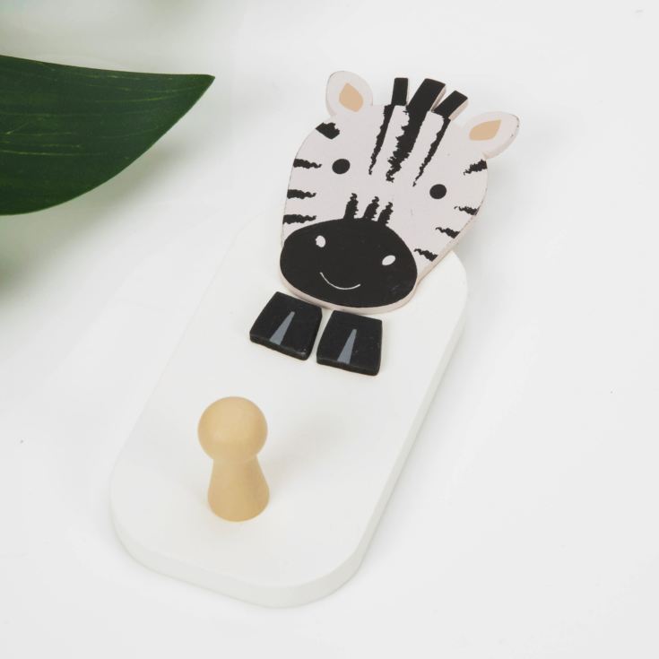 Jungle Baby Wooden Zebra Wall Hook product image