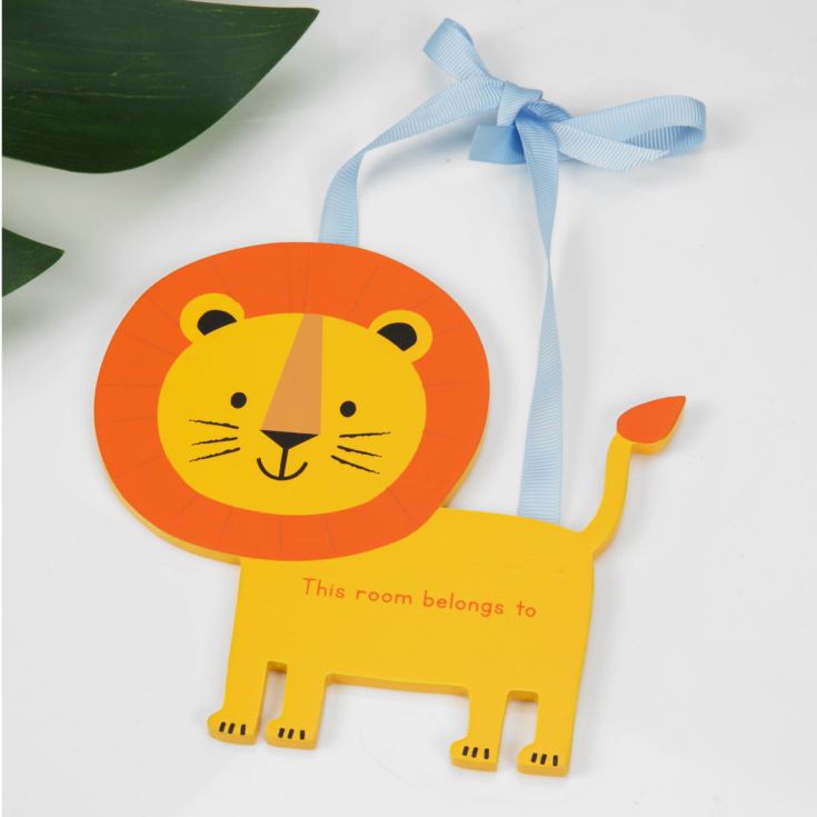 Jungle Baby Lion Hanging Plaque - This Room Belongs To product image