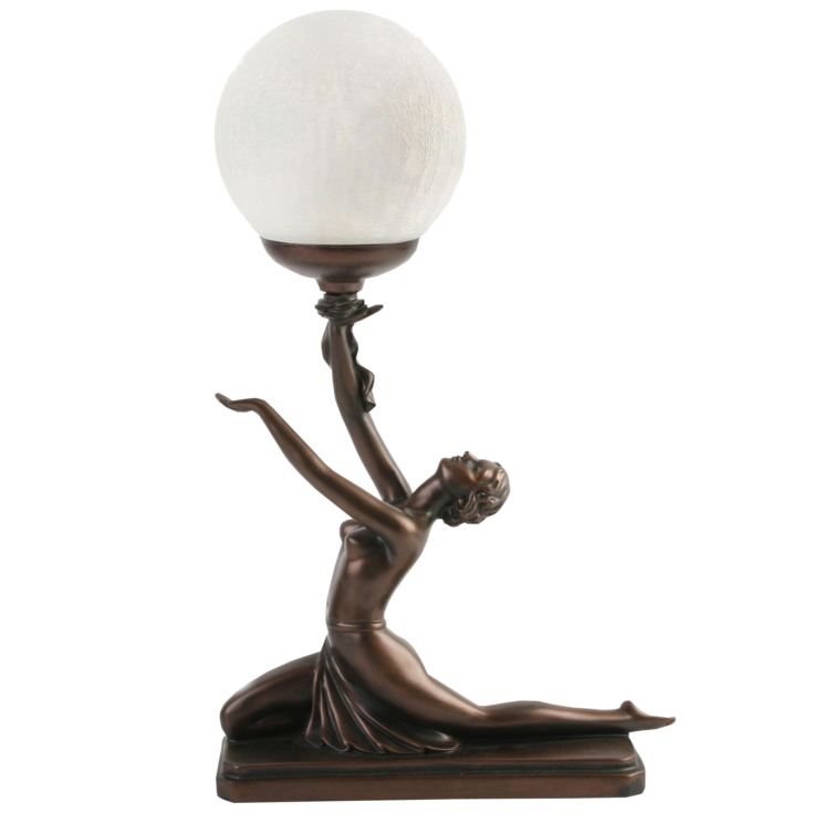 SHD24Lady Kneel with arm in air Dark Broze Col Crackle Ball product image