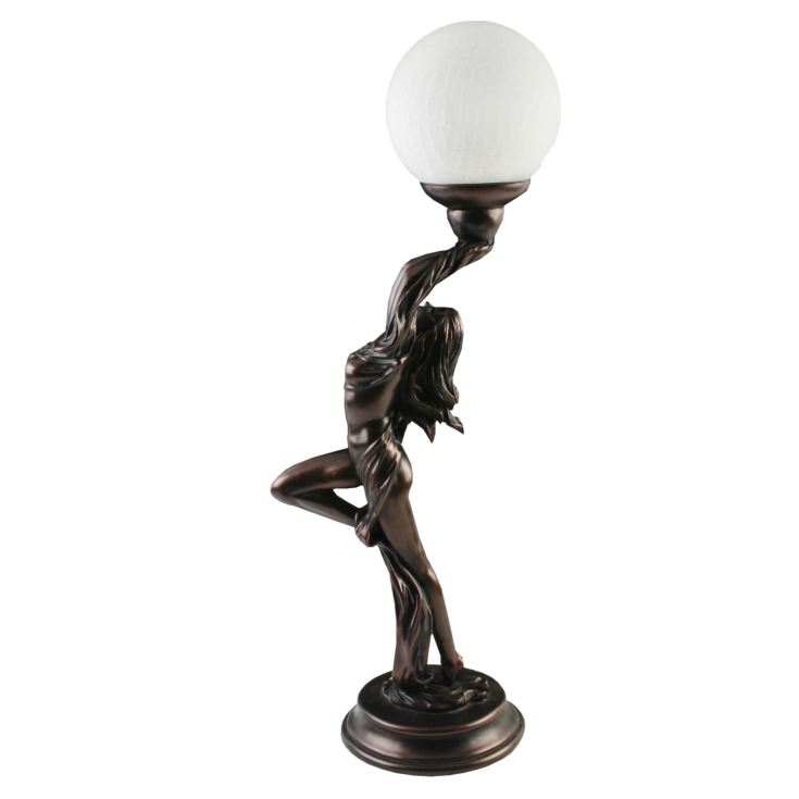 SHD24 Nude Lady lght with wrap and Scarf-Crackle Ball Shade product image