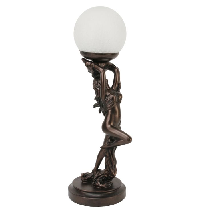 Juliana Gifts Lamp - Bronze Art Deco Lady Holding Orb product image