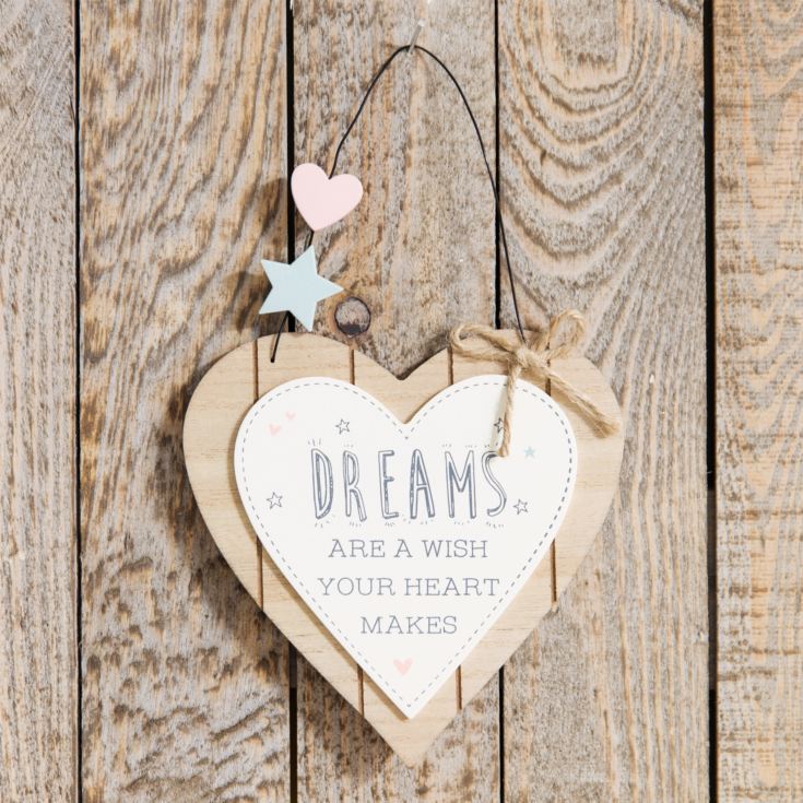 Love Life Heart Plaque - Dreams Are A Wish product image