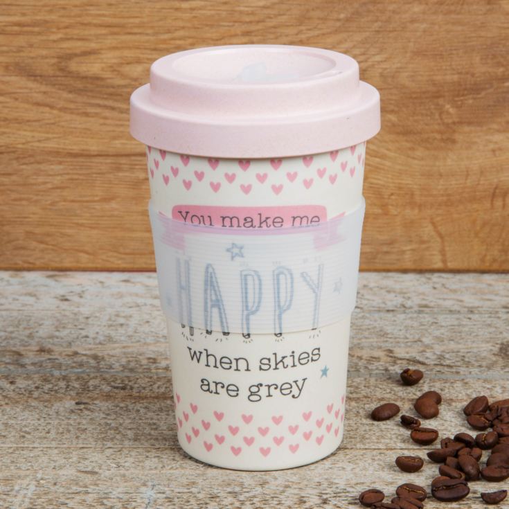 Love Life Bamboo Travel Mug 400ml - When Skies Are Grey product image