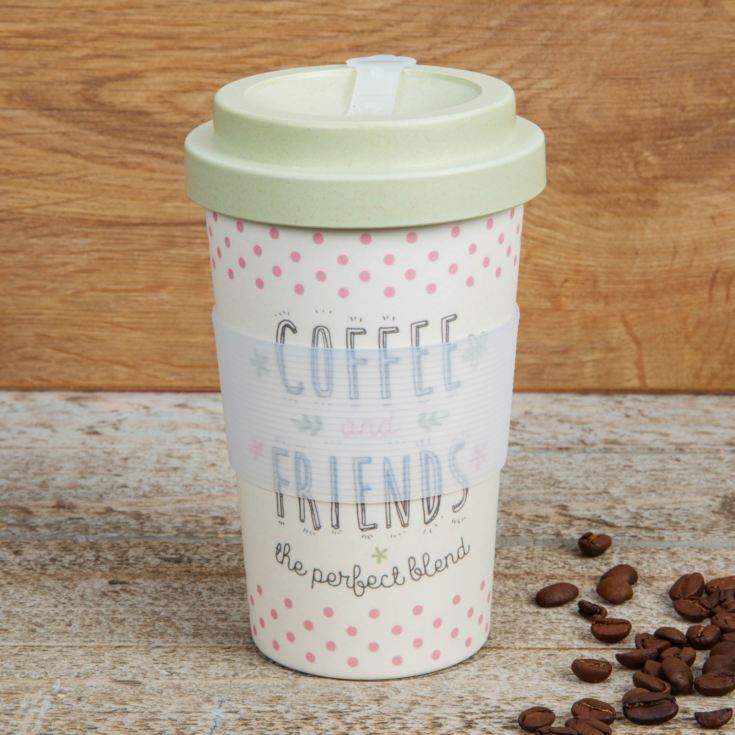 Love Life Bamboo Travel Mug 400ml - Coffee & Friends product image