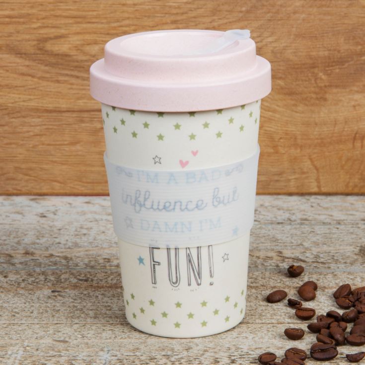 Love Life Bamboo Travel Mug 400ml - I'm A Bad Influence product image