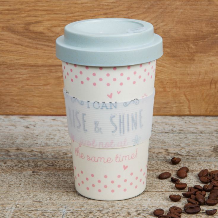 Love Life Bamboo Travel Mug 400ml - I Can Rise & Shine product image