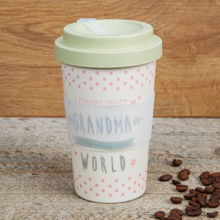 Love Life Bamboo Travel Mug 400ml - Loveliest Grandma product image
