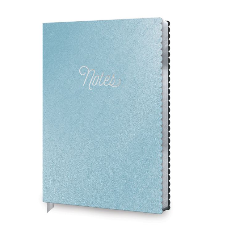 Studio Oh! Metallic Scalloped Leatherette B5 Journal Blue product image