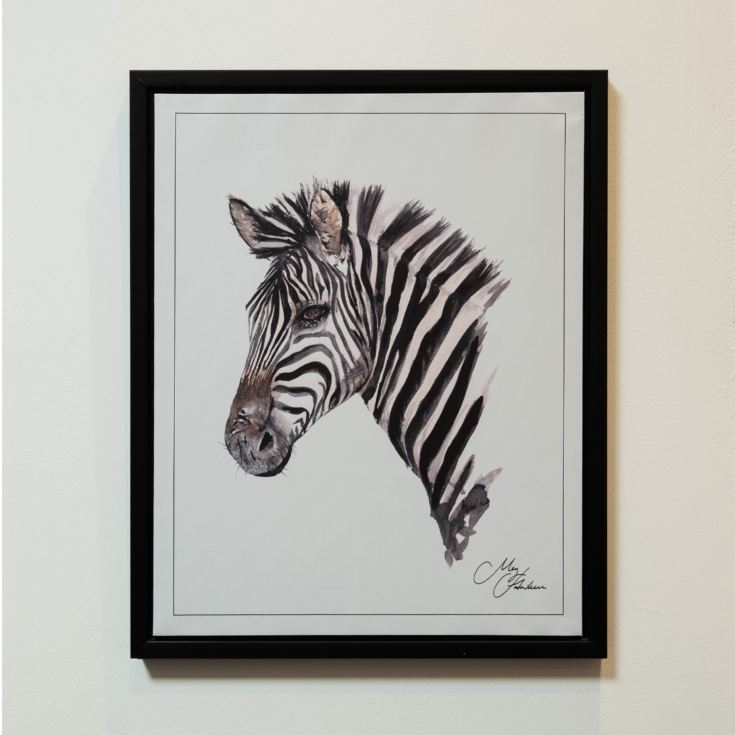 Meg Hawkins Framed Wall Art - Zebra 50cm product image