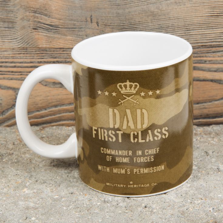 Military Heritage Stoneware Mug - Dad First Class product image