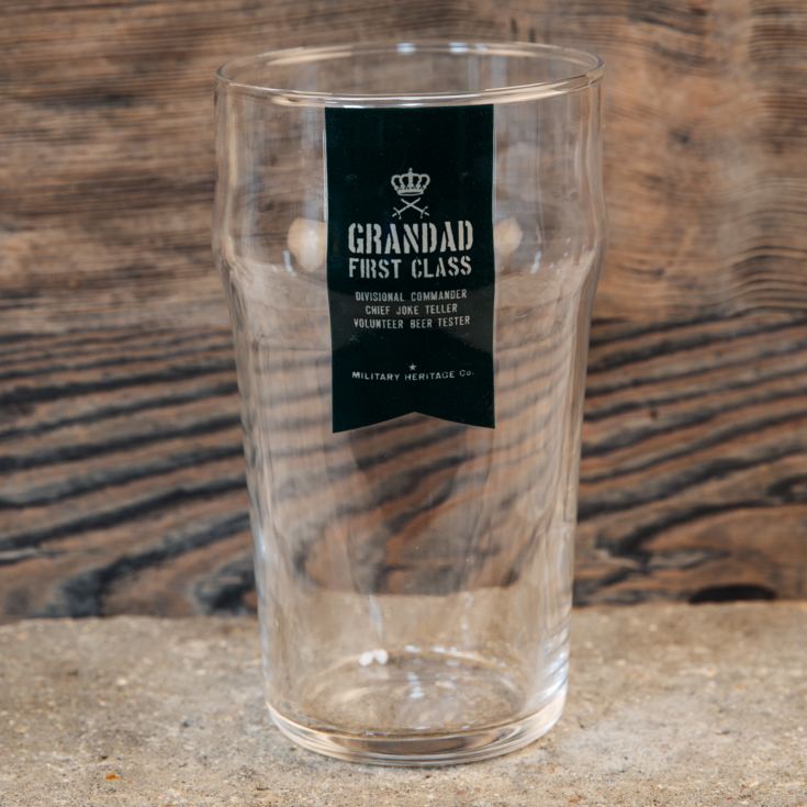 Military Heritage Beer Glass - Grandad First Class product image