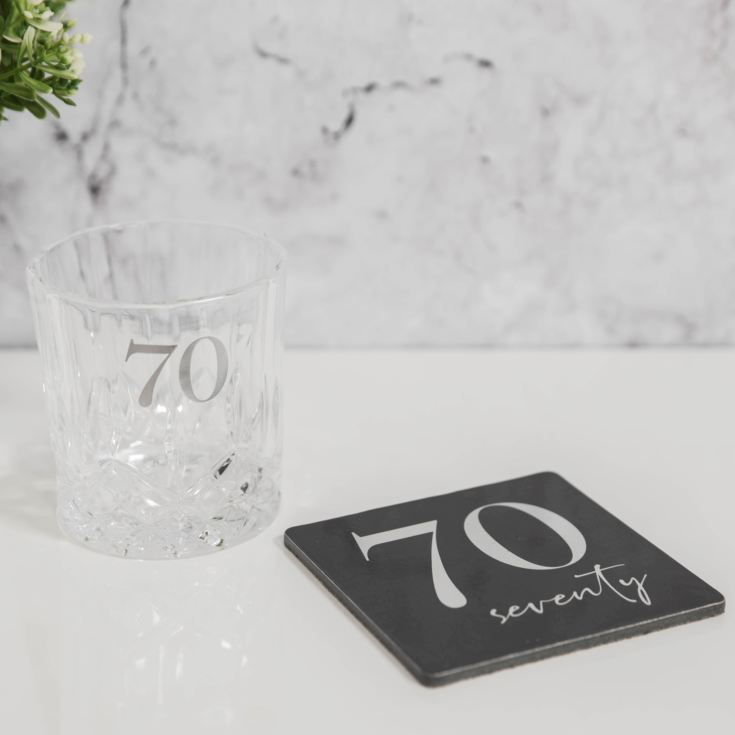 Milestones Whisky Glass & Coaster - 70 product image