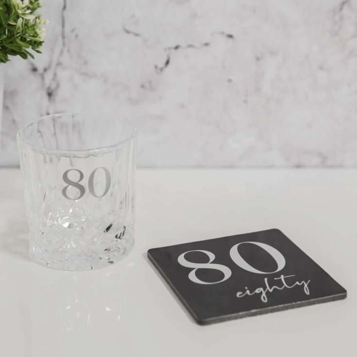 Milestones Whisky Glass & Coaster - 80 product image