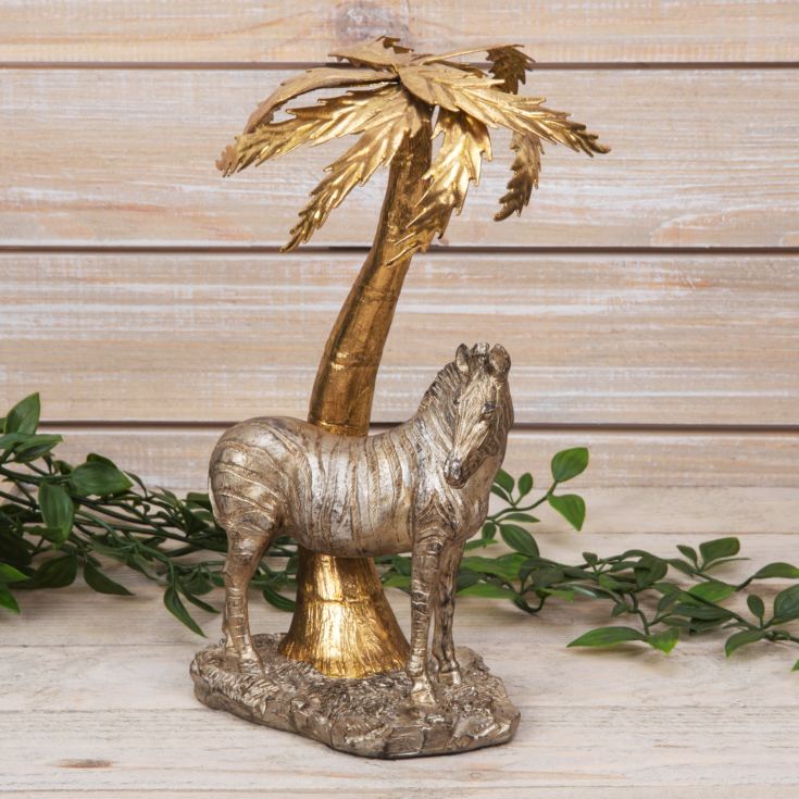 Naturecraft Collection - Zebra Under a Palm Tree Figurine product image