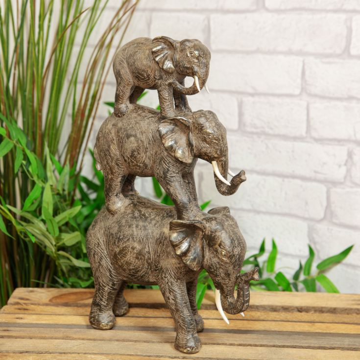 Naturecraft Collection - 3 Elephants Stacked product image