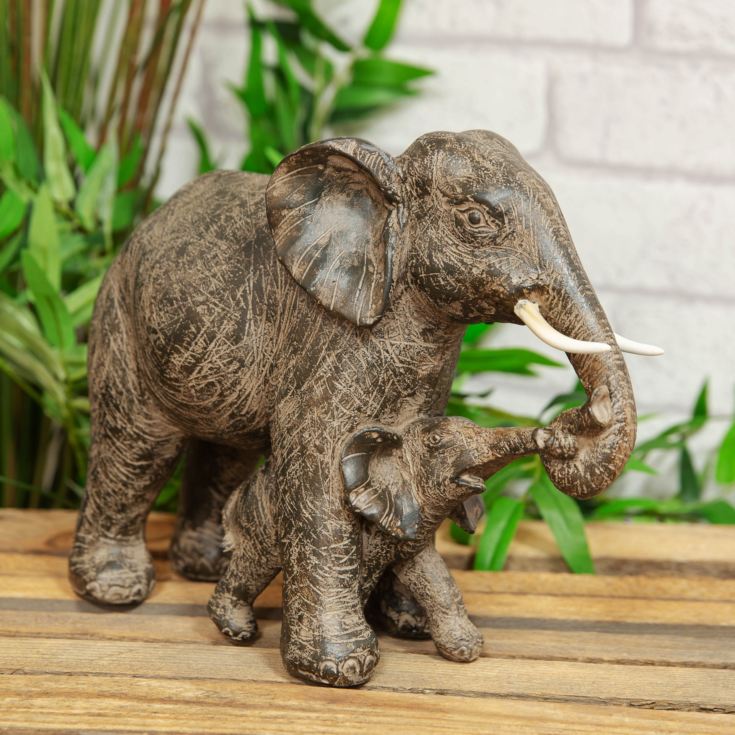 Naturecraft Collection - Elephant Mother & Baby Figurine product image