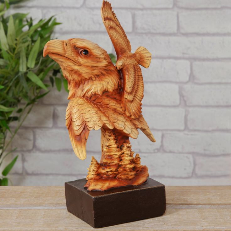 Naturecraft Wood Effect Resin Figurine - Eagles product image