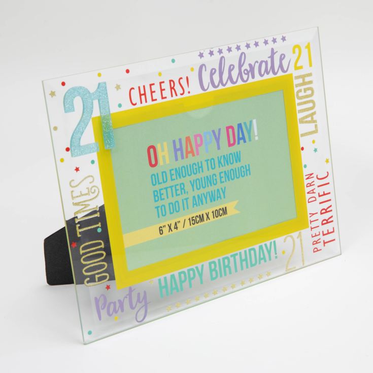 Oh Happy Day! Glass Photo Frame 6" x 4" - 21 product image