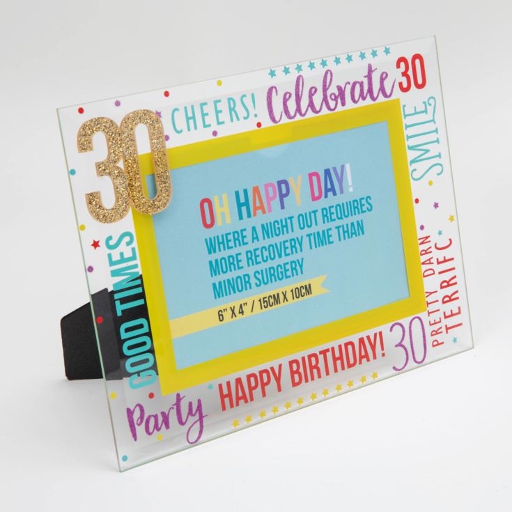 6" x 4" - Oh Happy Day! Glass Photo Frame - 30 product image