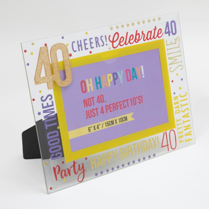 Oh Happy Day! Glass Photo Frame 6" x 4" - 40 product image