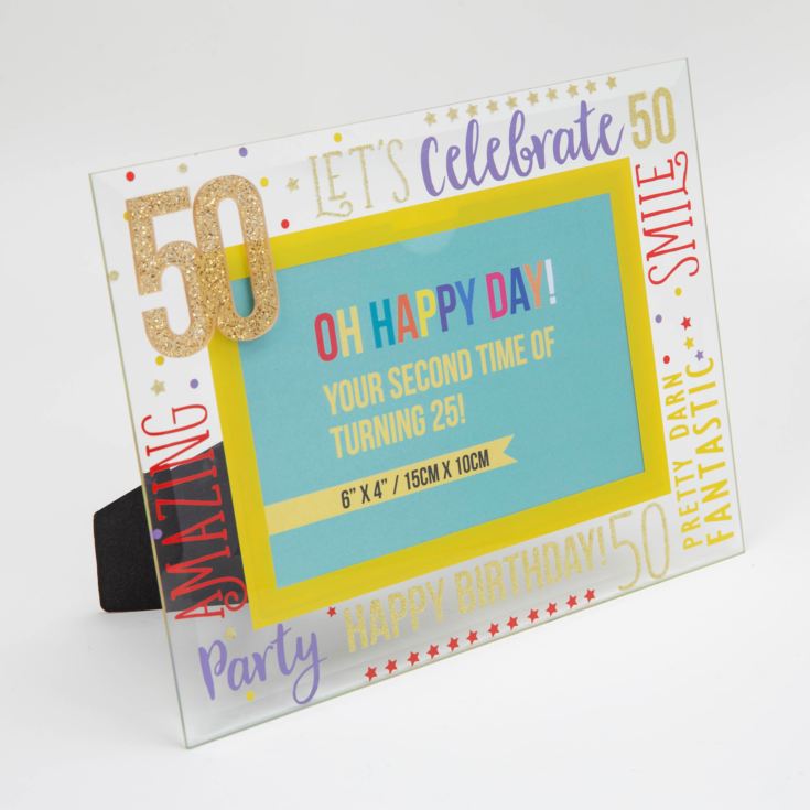Oh Happy Day! Glass Photo Frame 6" x 4" - 50 product image