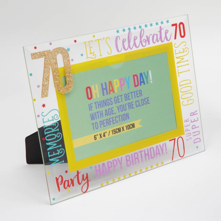 Oh Happy Day! Glass Photo Frame 6" x 4" - 70 product image