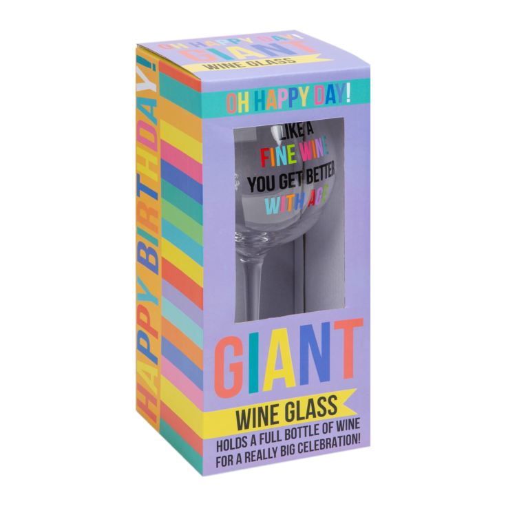 Oh Happy Day! Giant Wine Glass - Better With Age product image