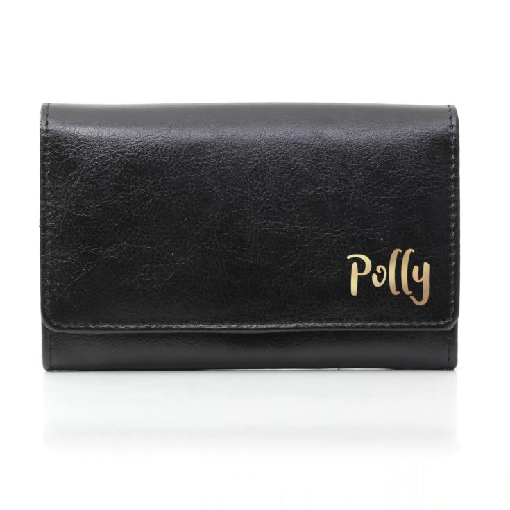 Personalised Gold Name Black Purse product image