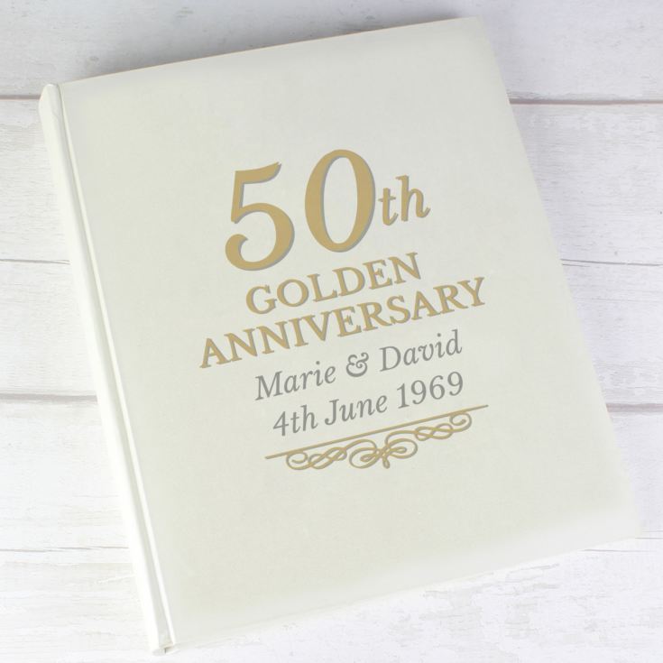 Personalised 50th Golden Anniversary Traditional Photo Album product image