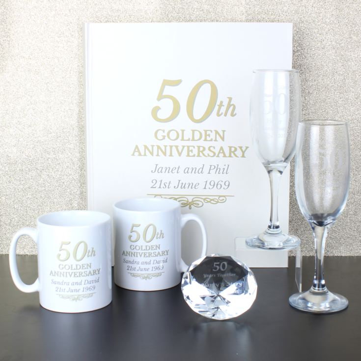 Personalised 50th Golden Anniversary Traditional Photo Album product image