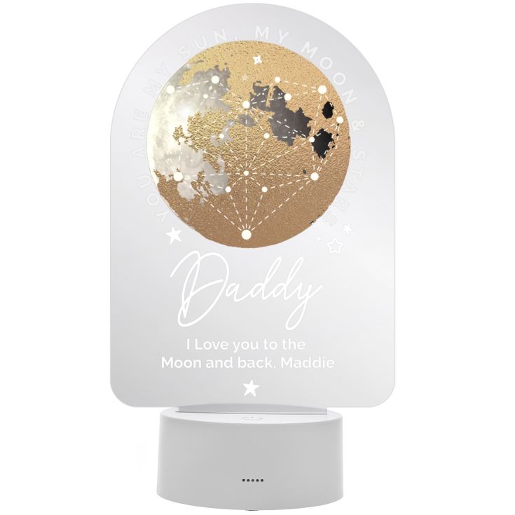 Personalised Sun Moon & Stars LED Colour Changing Night Light product image