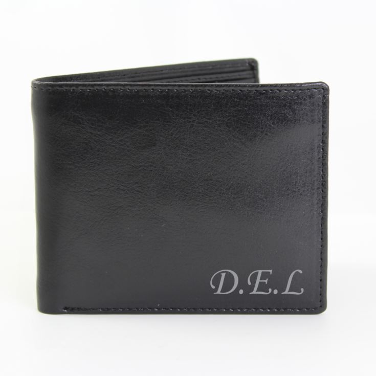 Personalised Script Font Leather Wallet product image