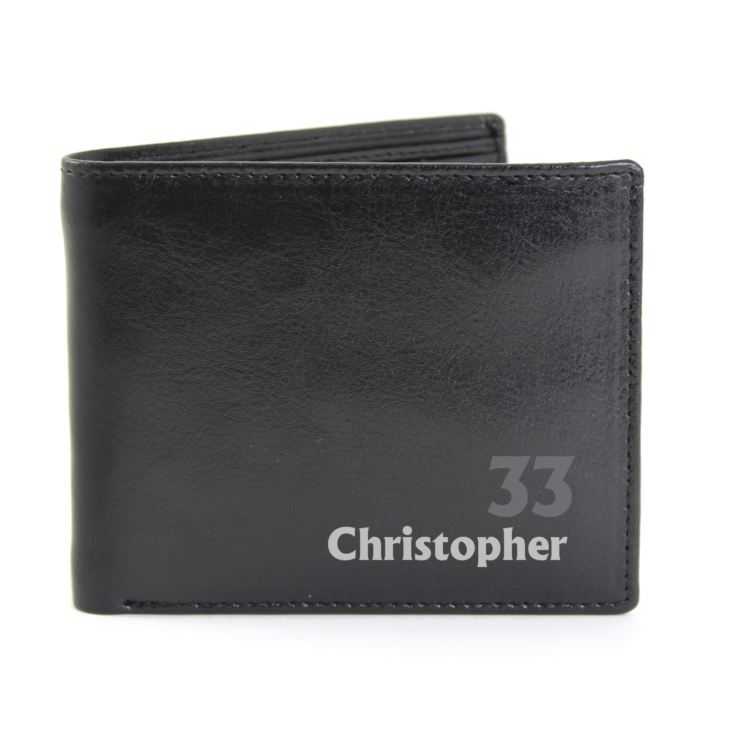 Personalised Birthday Leather Wallet product image