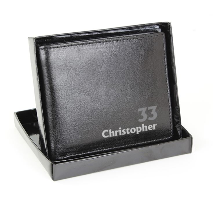 Personalised Birthday Leather Wallet product image