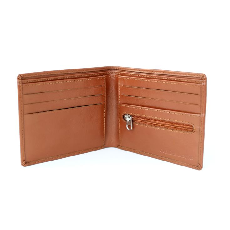 Personalised Message Tan Leather Wallet product image