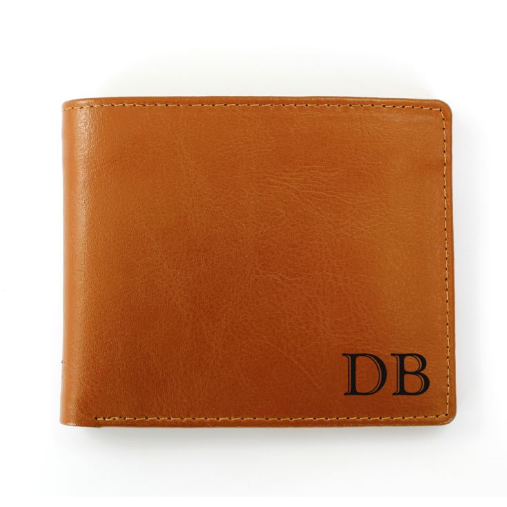 Personalised Initials Tan Leather Wallet product image