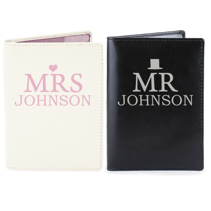 Personalised Mr & Mrs Passport Holders Set product image