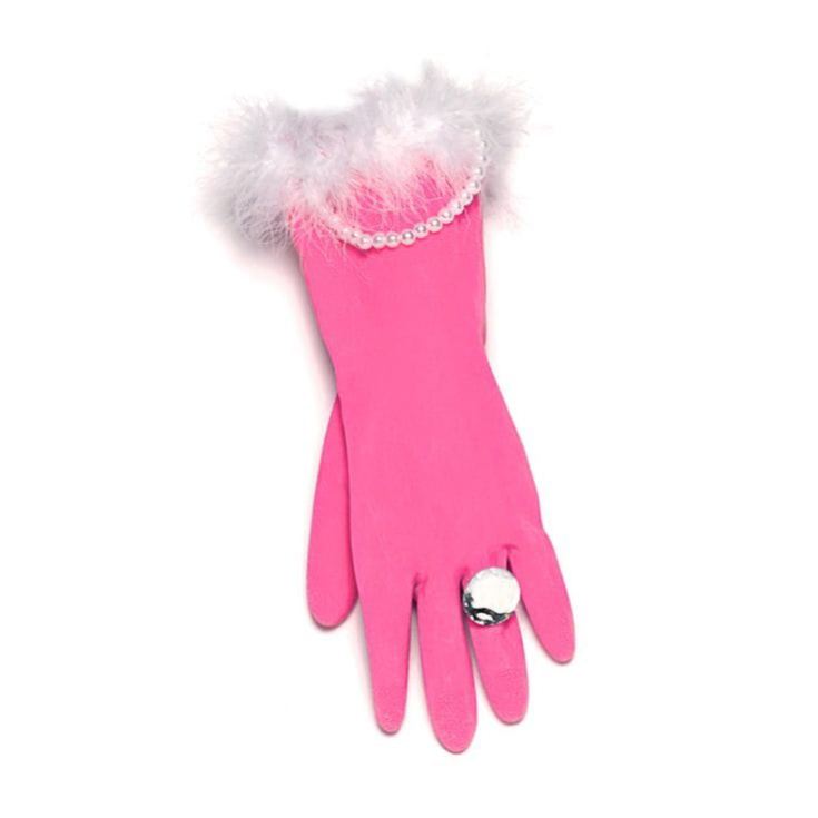 Pink & Pearly Washing Up Gloves The Gift Experience