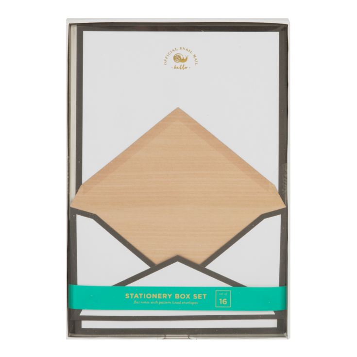 Folded Note Box Set - White Black and Wood product image