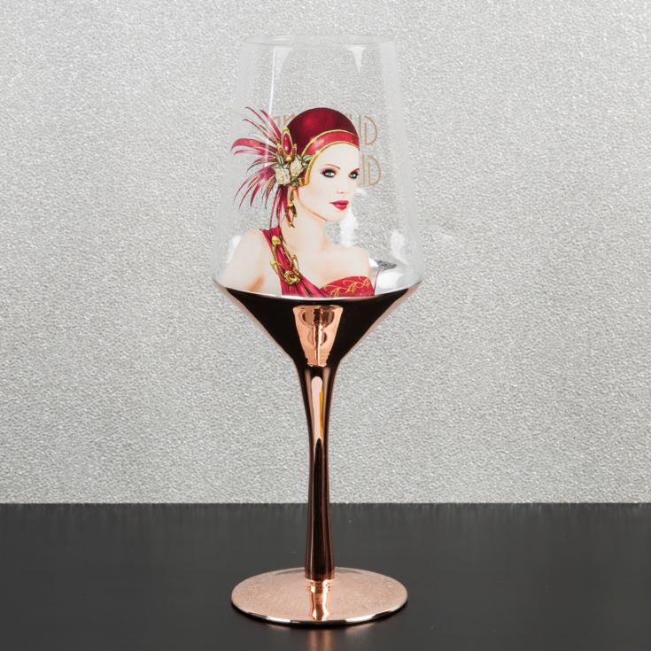 'Charleston' Wine Glass - Lady in Red product image