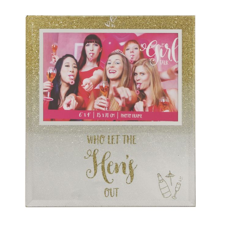 6" x 4" - Champagne Glitter Frame - Who Let The Hens Out product image