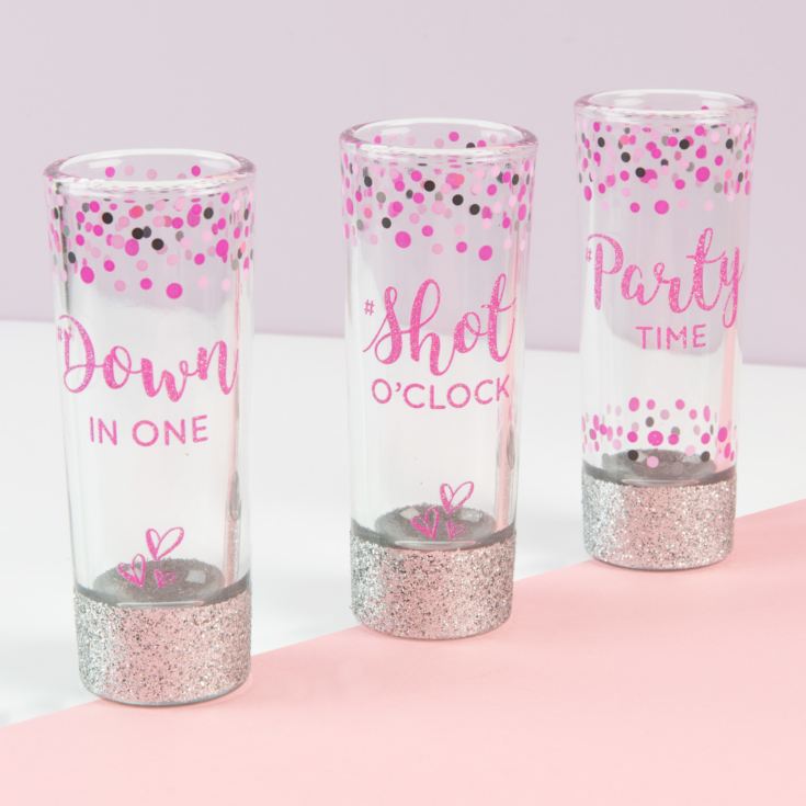 Girl Talk Set of 3 Shot Glasses - Shot, Party, Down product image