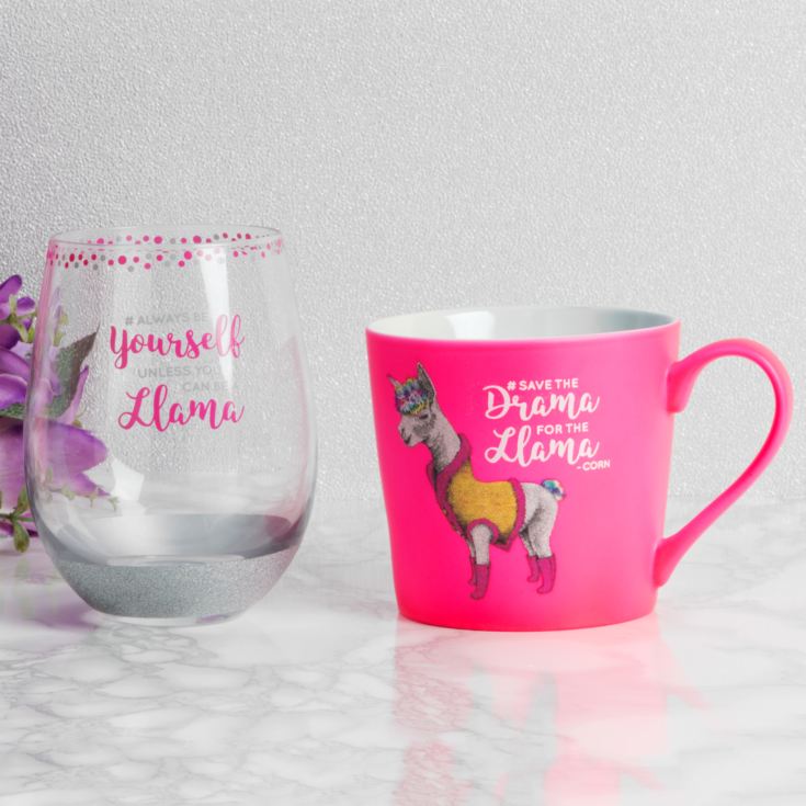 Girl Talk Mug & Stemless Glass - Save the Drama... product image