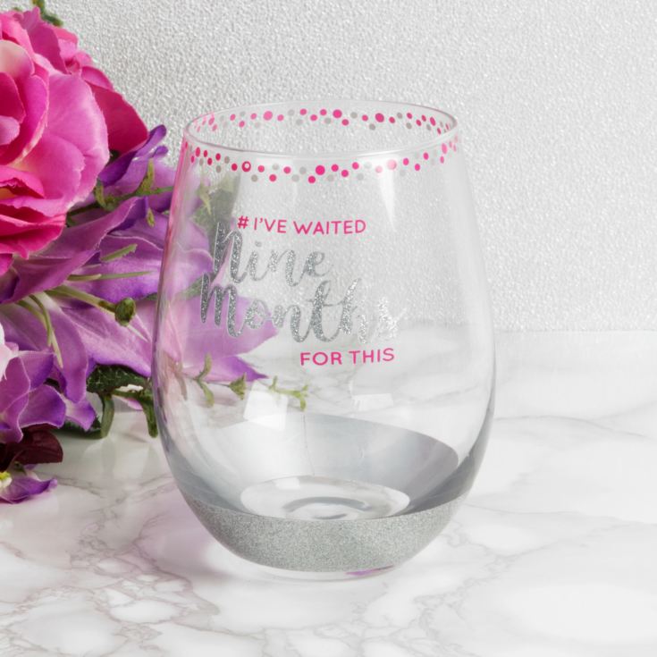 Girl Talk Stemless Glass - I've Waited 9 Months For This product image