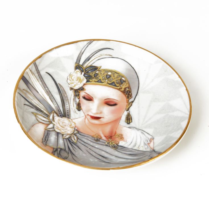 Charleston Rose Gold Ceramic Trinket Box - Lady Grey Dress product image