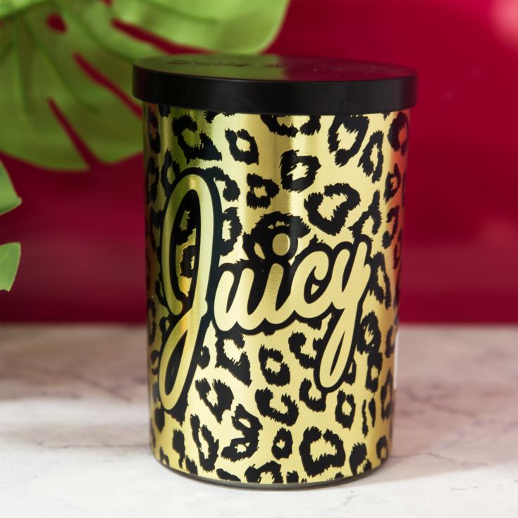 Juicy Couture Vanilla Frosting Leopard Glass Candle 19oz product image